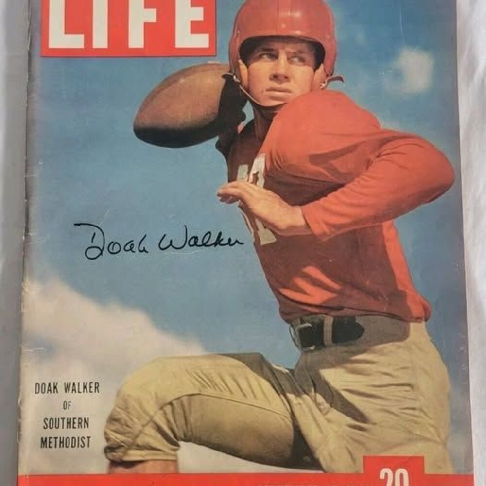 Rare Signed  Life Magazine Doak Walker Autograph September 27, 1948